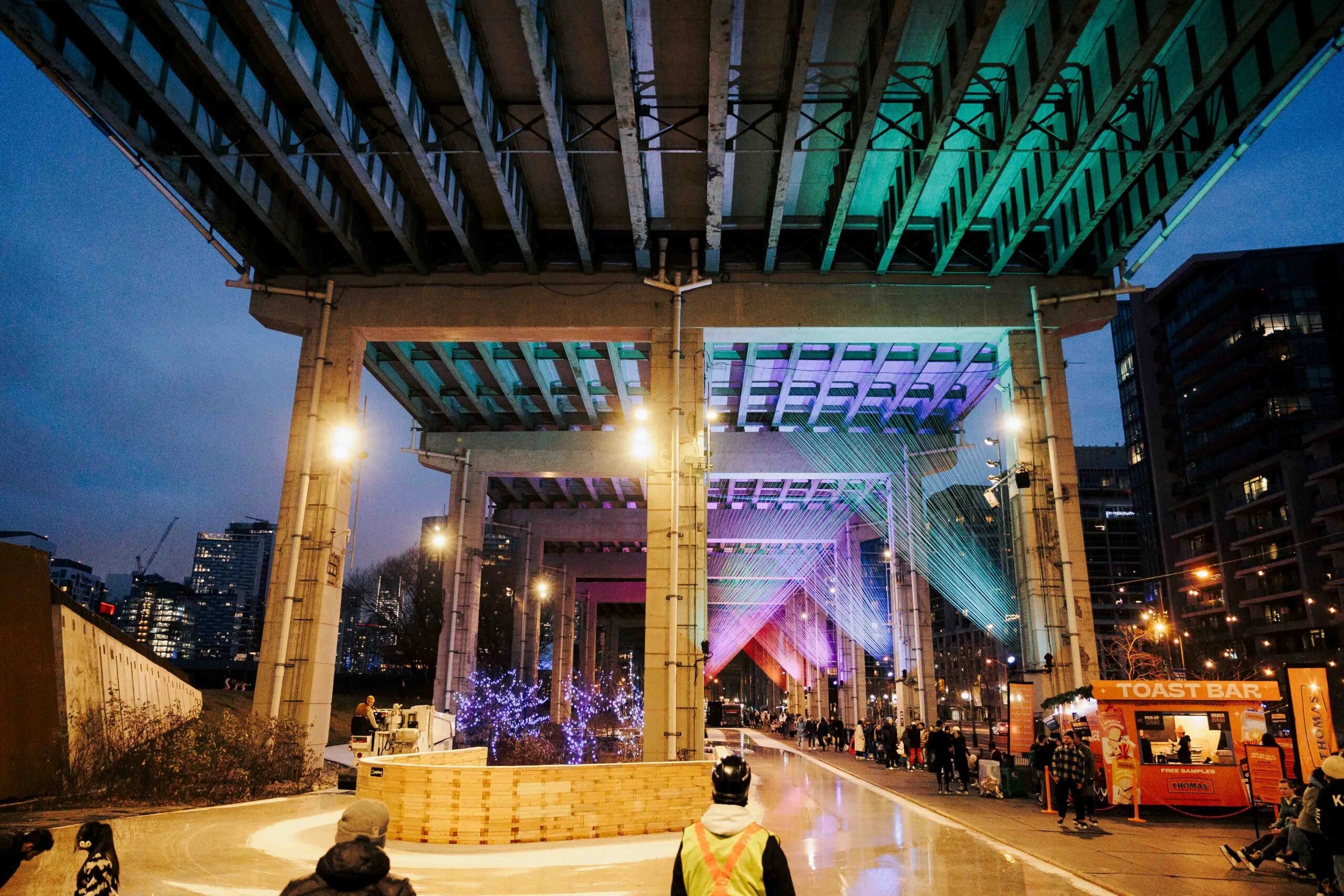 Image of The Gateway installation at The Bentway Skate Trail